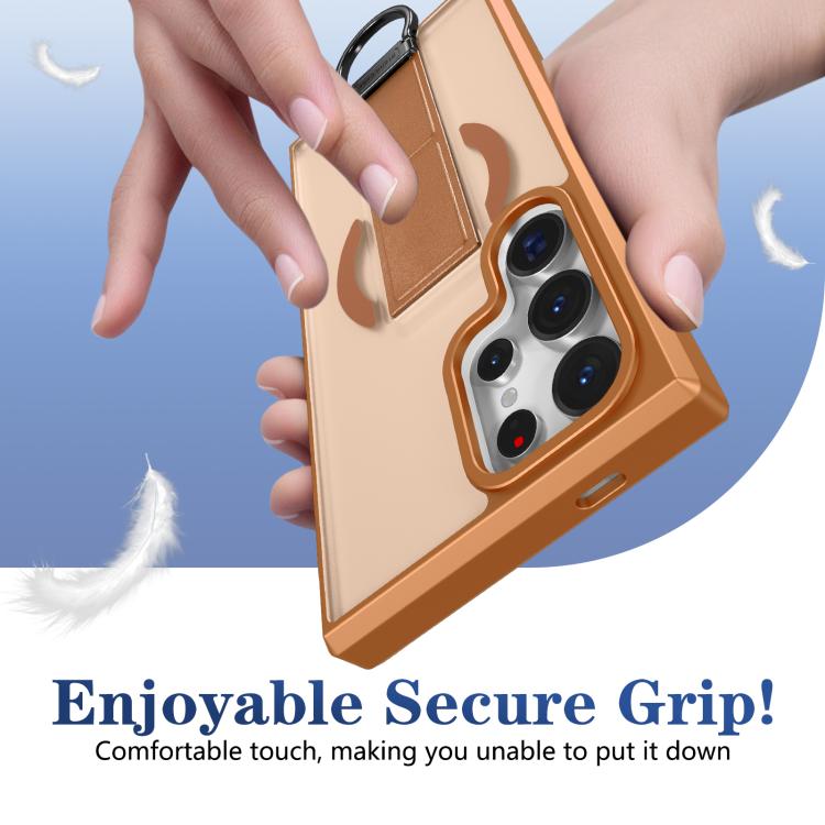 For Samsung Galaxy S24 Ultra 5G Skin-Friendly D-Ring Holder Magnetic Shockproof Phone Case