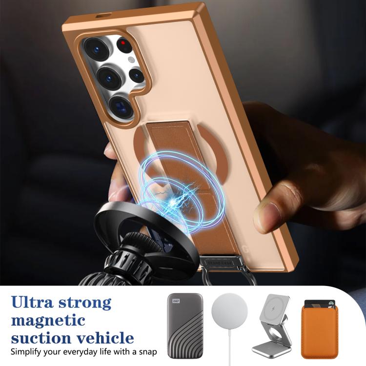 For Samsung Galaxy S24 Ultra 5G Skin-Friendly D-Ring Holder Magnetic Shockproof Phone Case
