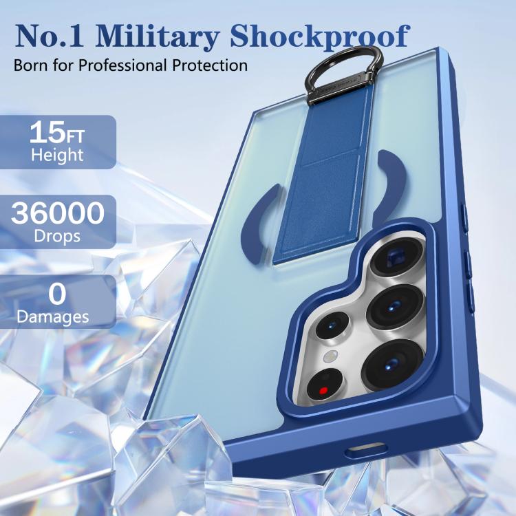 For Samsung Galaxy S24 Ultra 5G Skin-Friendly D-Ring Holder Magnetic Shockproof Phone Case
