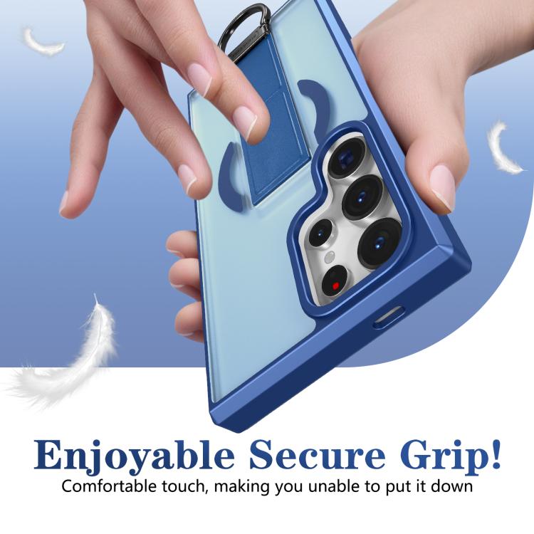 For Samsung Galaxy S24 Ultra 5G Skin-Friendly D-Ring Holder Magnetic Shockproof Phone Case