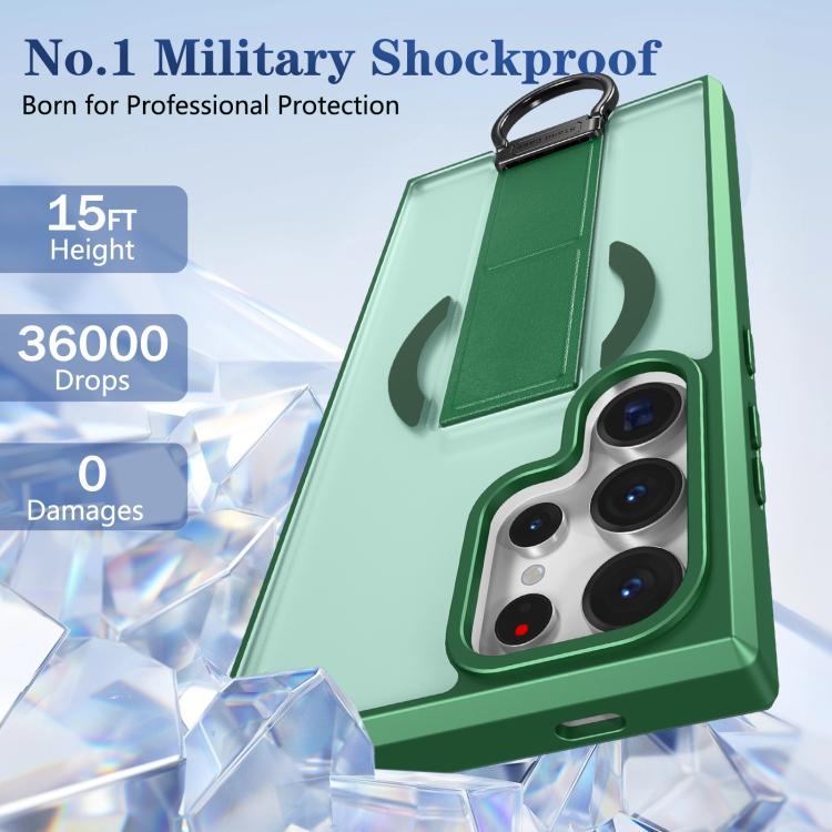 For Samsung Galaxy S24 Ultra 5G Skin-Friendly D-Ring Holder Magnetic Shockproof Phone Case