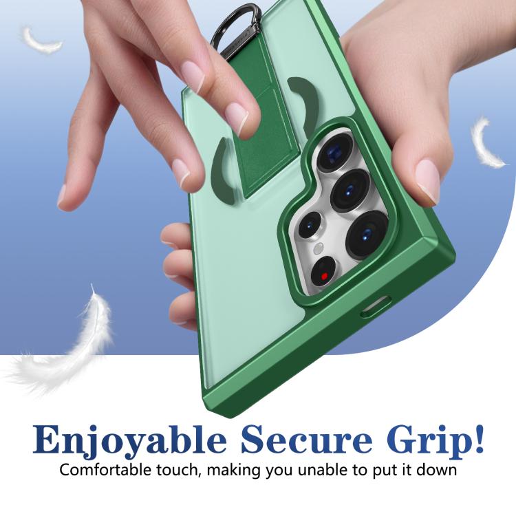 For Samsung Galaxy S24 Ultra 5G Skin-Friendly D-Ring Holder Magnetic Shockproof Phone Case