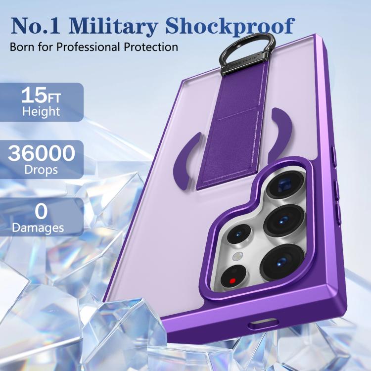 For Samsung Galaxy S24 Ultra 5G Skin-Friendly D-Ring Holder Magnetic Shockproof Phone Case