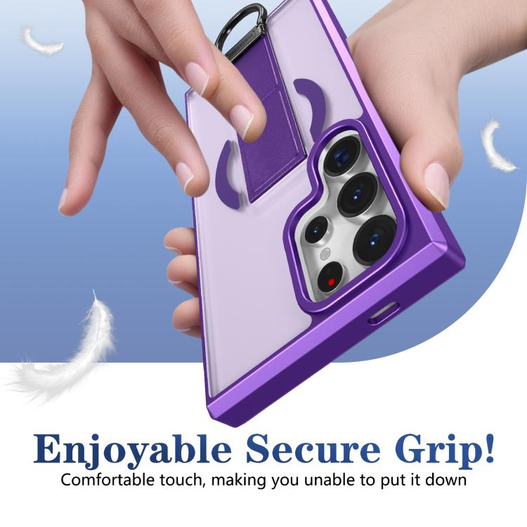 For Samsung Galaxy S24 Ultra 5G Skin-Friendly D-Ring Holder Magnetic Shockproof Phone Case