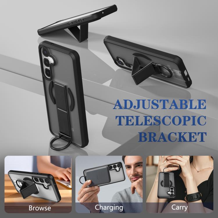 For Samsung Galaxy S25+ 5G Skin-Friendly D-Ring Holder Magnetic Shockproof Phone Case