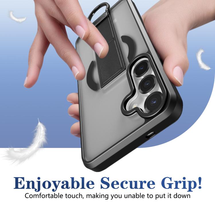 For Samsung Galaxy S25+ 5G Skin-Friendly D-Ring Holder Magnetic Shockproof Phone Case
