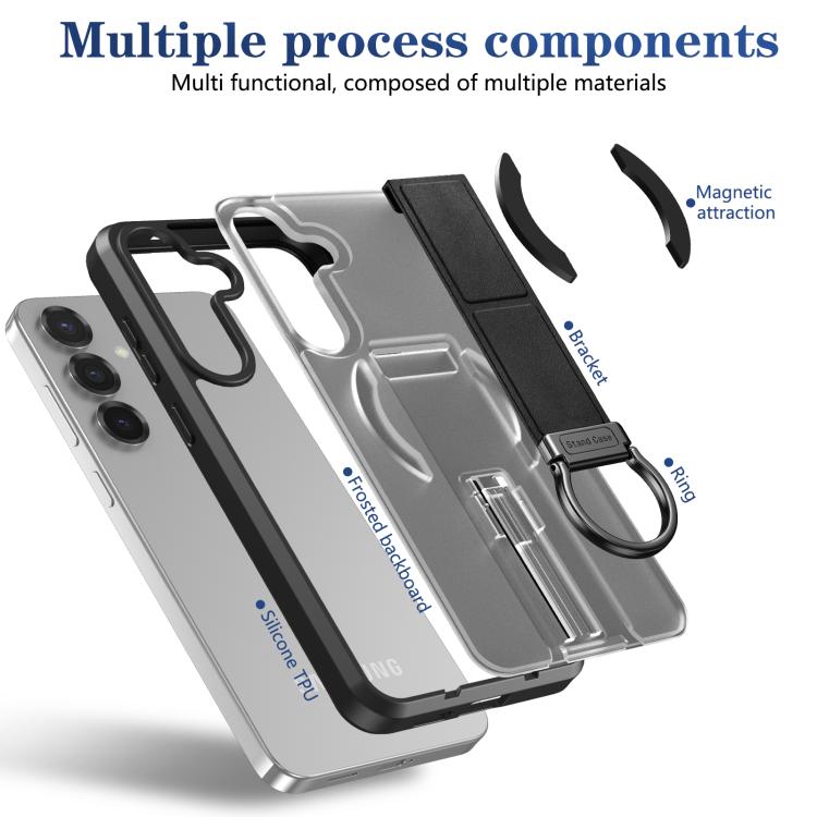 For Samsung Galaxy S25+ 5G Skin-Friendly D-Ring Holder Magnetic Shockproof Phone Case