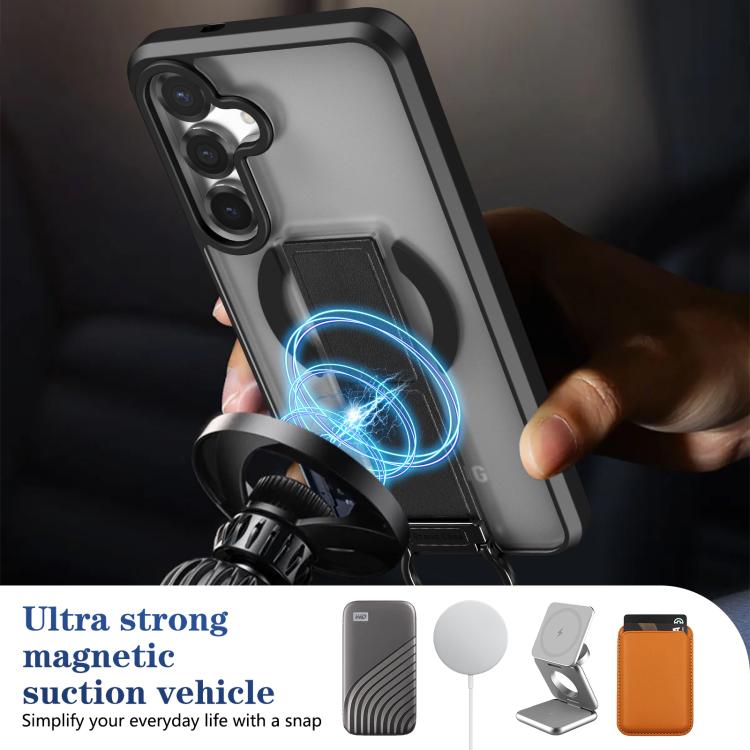 For Samsung Galaxy S25+ 5G Skin-Friendly D-Ring Holder Magnetic Shockproof Phone Case