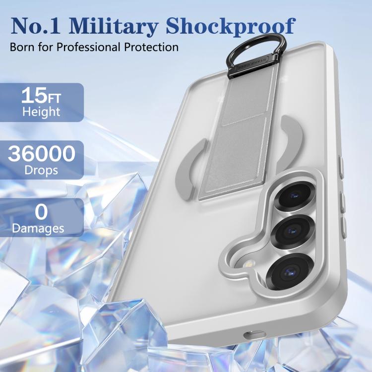 For Samsung Galaxy S25+ 5G Skin-Friendly D-Ring Holder Magnetic Shockproof Phone Case