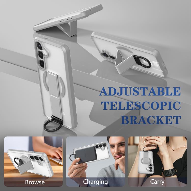 For Samsung Galaxy S25+ 5G Skin-Friendly D-Ring Holder Magnetic Shockproof Phone Case