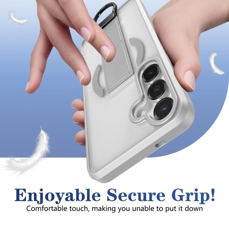 For Samsung Galaxy S25+ 5G Skin-Friendly D-Ring Holder Magnetic Shockproof Phone Case