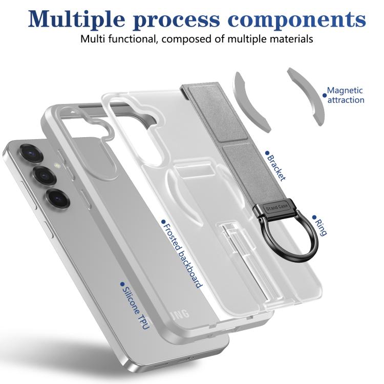 For Samsung Galaxy S25+ 5G Skin-Friendly D-Ring Holder Magnetic Shockproof Phone Case