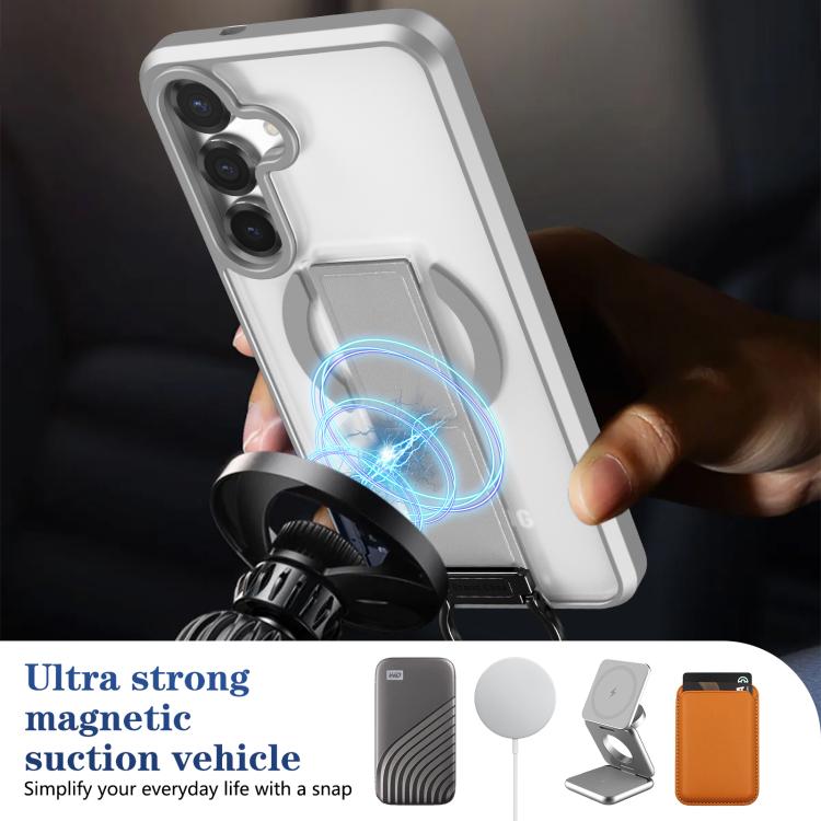 For Samsung Galaxy S25+ 5G Skin-Friendly D-Ring Holder Magnetic Shockproof Phone Case