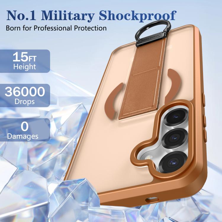 For Samsung Galaxy S25+ 5G Skin-Friendly D-Ring Holder Magnetic Shockproof Phone Case