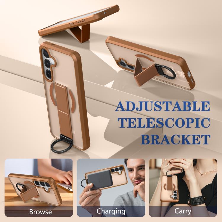 For Samsung Galaxy S25+ 5G Skin-Friendly D-Ring Holder Magnetic Shockproof Phone Case