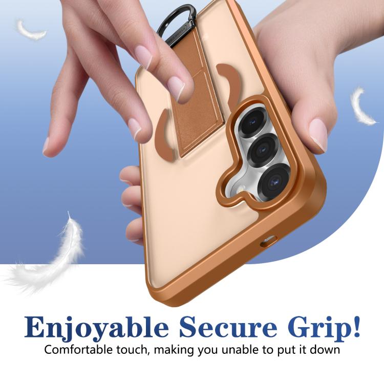 For Samsung Galaxy S25+ 5G Skin-Friendly D-Ring Holder Magnetic Shockproof Phone Case
