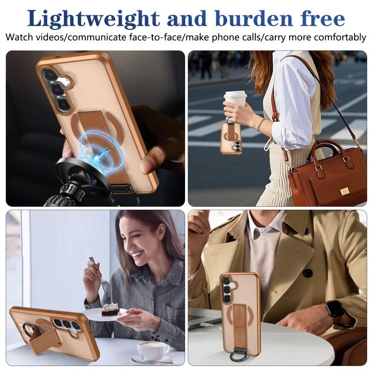 For Samsung Galaxy S25+ 5G Skin-Friendly D-Ring Holder Magnetic Shockproof Phone Case