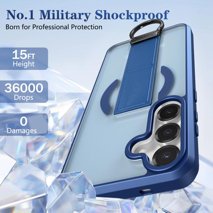 For Samsung Galaxy S25+ 5G Skin-Friendly D-Ring Holder Magnetic Shockproof Phone Case