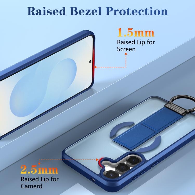 For Samsung Galaxy S25+ 5G Skin-Friendly D-Ring Holder Magnetic Shockproof Phone Case