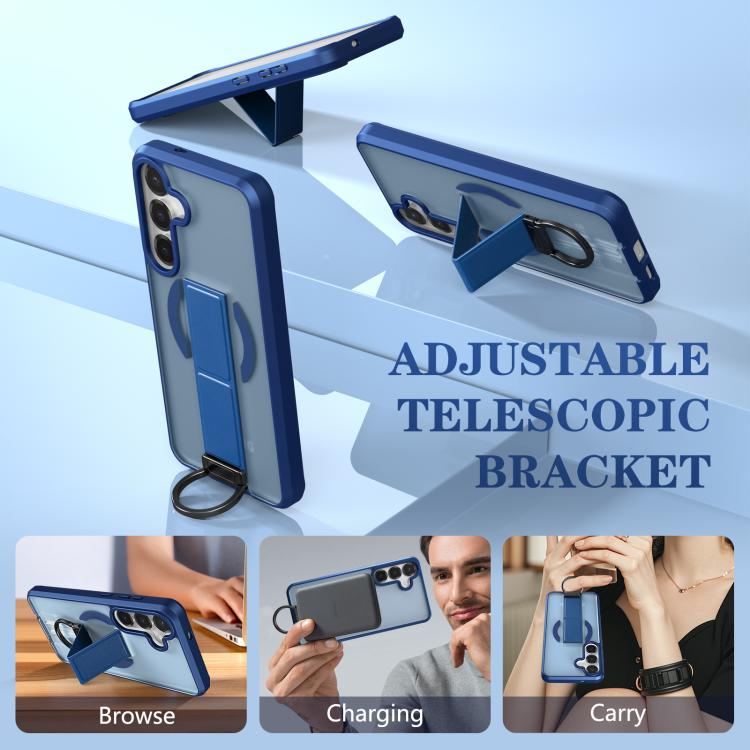 For Samsung Galaxy S25+ 5G Skin-Friendly D-Ring Holder Magnetic Shockproof Phone Case