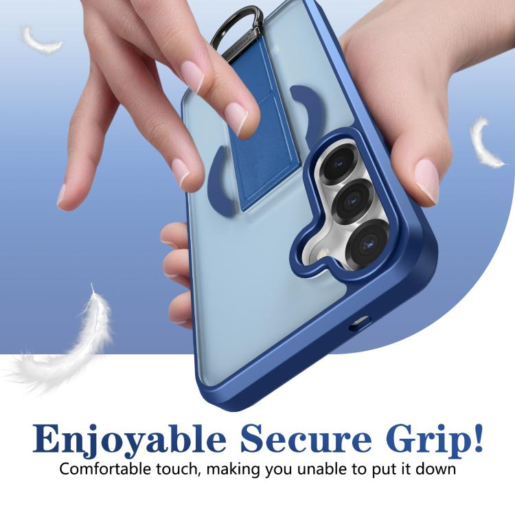 For Samsung Galaxy S25+ 5G Skin-Friendly D-Ring Holder Magnetic Shockproof Phone Case