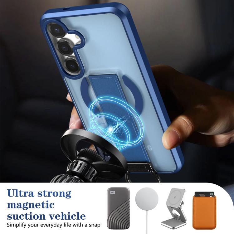 For Samsung Galaxy S25+ 5G Skin-Friendly D-Ring Holder Magnetic Shockproof Phone Case