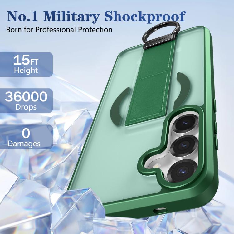 For Samsung Galaxy S25+ 5G Skin-Friendly D-Ring Holder Magnetic Shockproof Phone Case