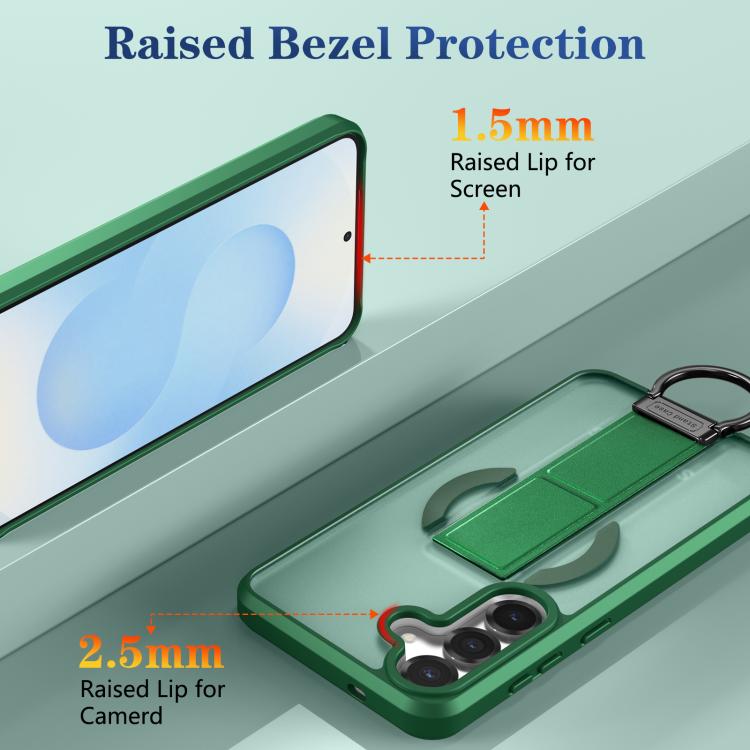 For Samsung Galaxy S25+ 5G Skin-Friendly D-Ring Holder Magnetic Shockproof Phone Case