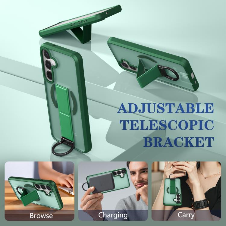 For Samsung Galaxy S25+ 5G Skin-Friendly D-Ring Holder Magnetic Shockproof Phone Case
