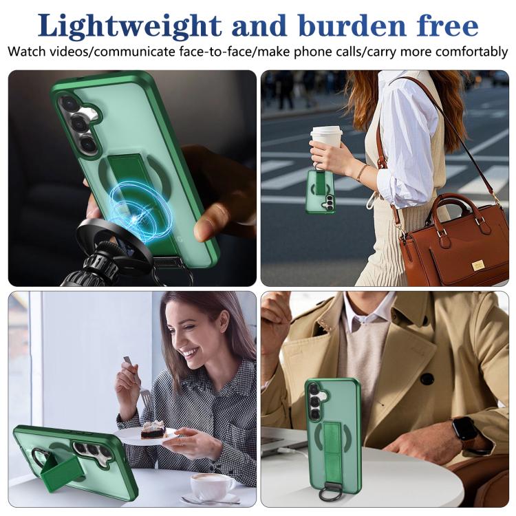 For Samsung Galaxy S25+ 5G Skin-Friendly D-Ring Holder Magnetic Shockproof Phone Case