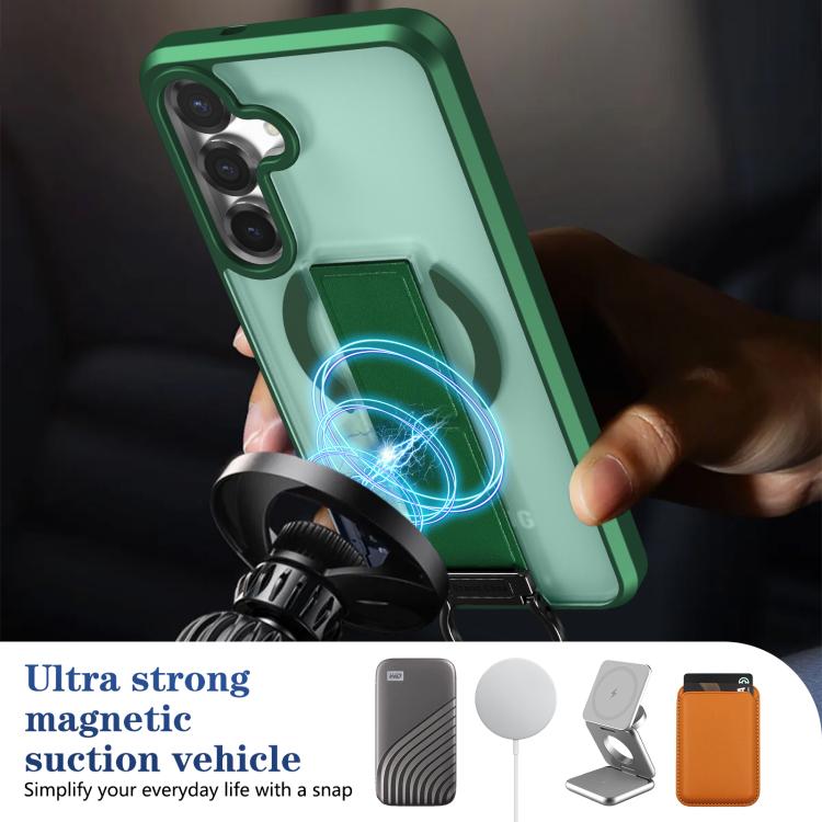 For Samsung Galaxy S25+ 5G Skin-Friendly D-Ring Holder Magnetic Shockproof Phone Case