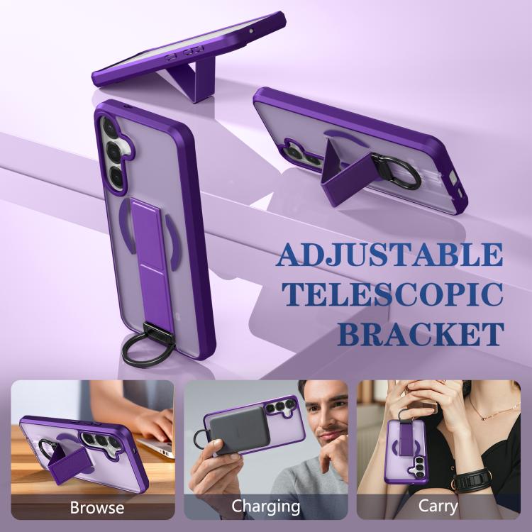 For Samsung Galaxy S25+ 5G Skin-Friendly D-Ring Holder Magnetic Shockproof Phone Case