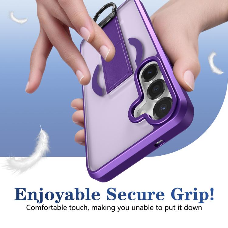 For Samsung Galaxy S25+ 5G Skin-Friendly D-Ring Holder Magnetic Shockproof Phone Case