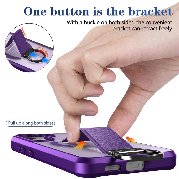 For Samsung Galaxy S25+ 5G Skin-Friendly D-Ring Holder Magnetic Shockproof Phone Case