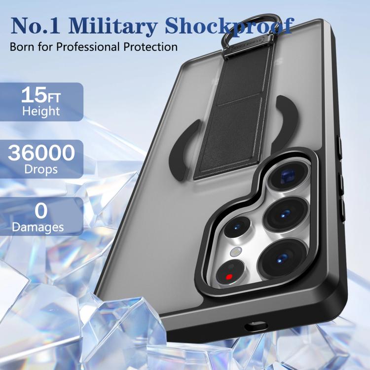 For Samsung Galaxy S25 Ultra 5G Skin-Friendly D-Ring Holder Magnetic Shockproof Phone Case