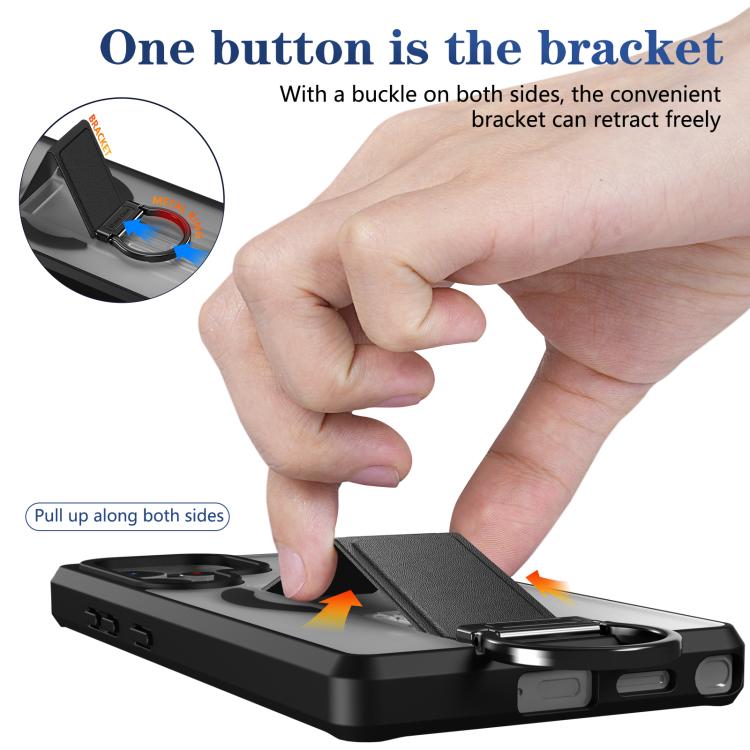 For Samsung Galaxy S25 Ultra 5G Skin-Friendly D-Ring Holder Magnetic Shockproof Phone Case