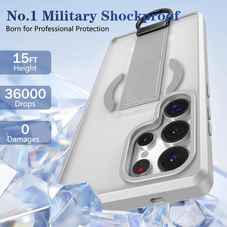 For Samsung Galaxy S25 Ultra 5G Skin-Friendly D-Ring Holder Magnetic Shockproof Phone Case
