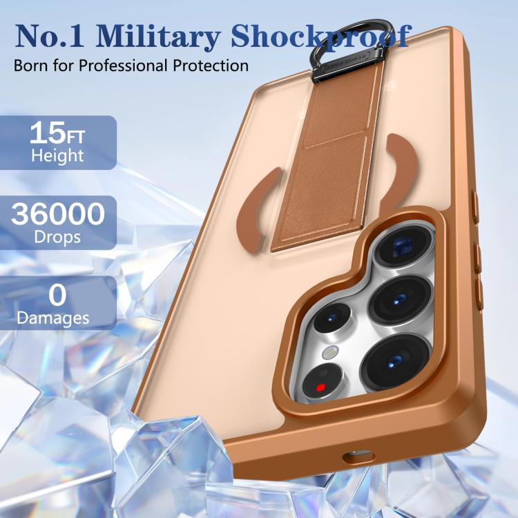 For Samsung Galaxy S25 Ultra 5G Skin-Friendly D-Ring Holder Magnetic Shockproof Phone Case