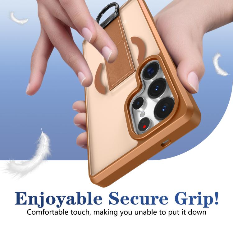 For Samsung Galaxy S25 Ultra 5G Skin-Friendly D-Ring Holder Magnetic Shockproof Phone Case