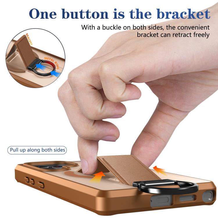 For Samsung Galaxy S25 Ultra 5G Skin-Friendly D-Ring Holder Magnetic Shockproof Phone Case