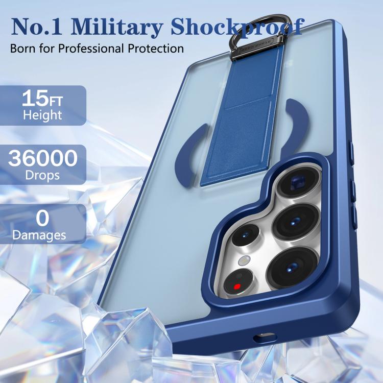 For Samsung Galaxy S25 Ultra 5G Skin-Friendly D-Ring Holder Magnetic Shockproof Phone Case