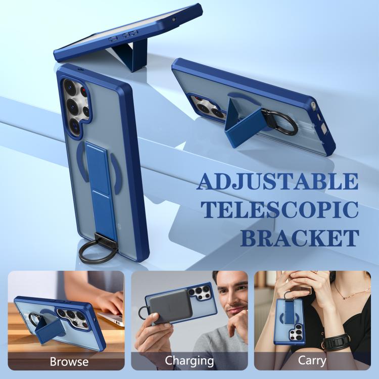 For Samsung Galaxy S25 Ultra 5G Skin-Friendly D-Ring Holder Magnetic Shockproof Phone Case