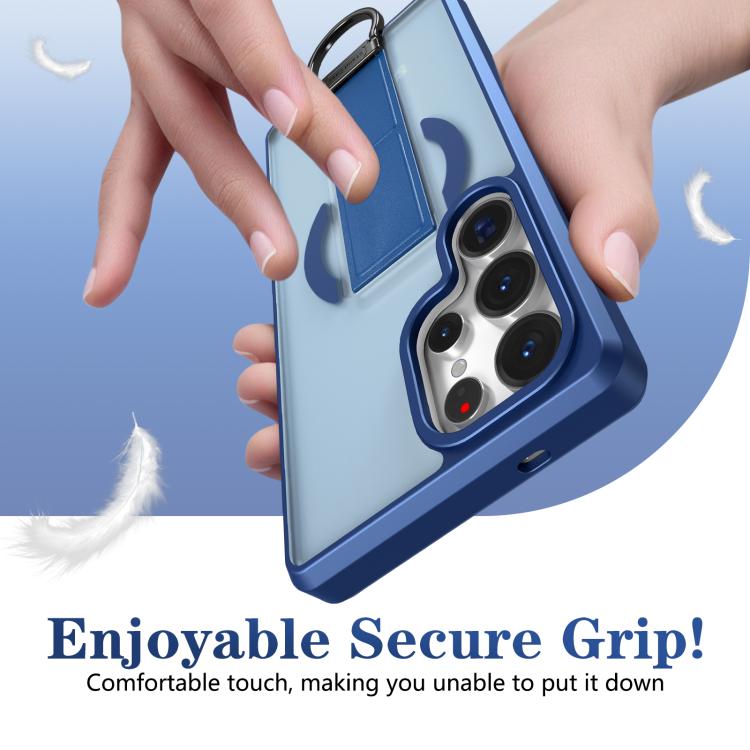For Samsung Galaxy S25 Ultra 5G Skin-Friendly D-Ring Holder Magnetic Shockproof Phone Case