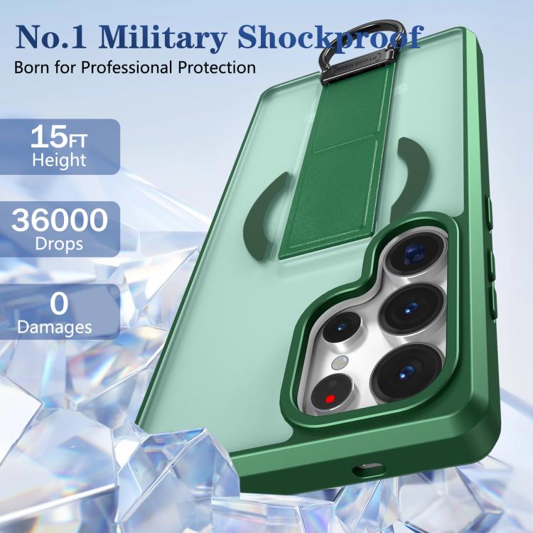 For Samsung Galaxy S25 Ultra 5G Skin-Friendly D-Ring Holder Magnetic Shockproof Phone Case