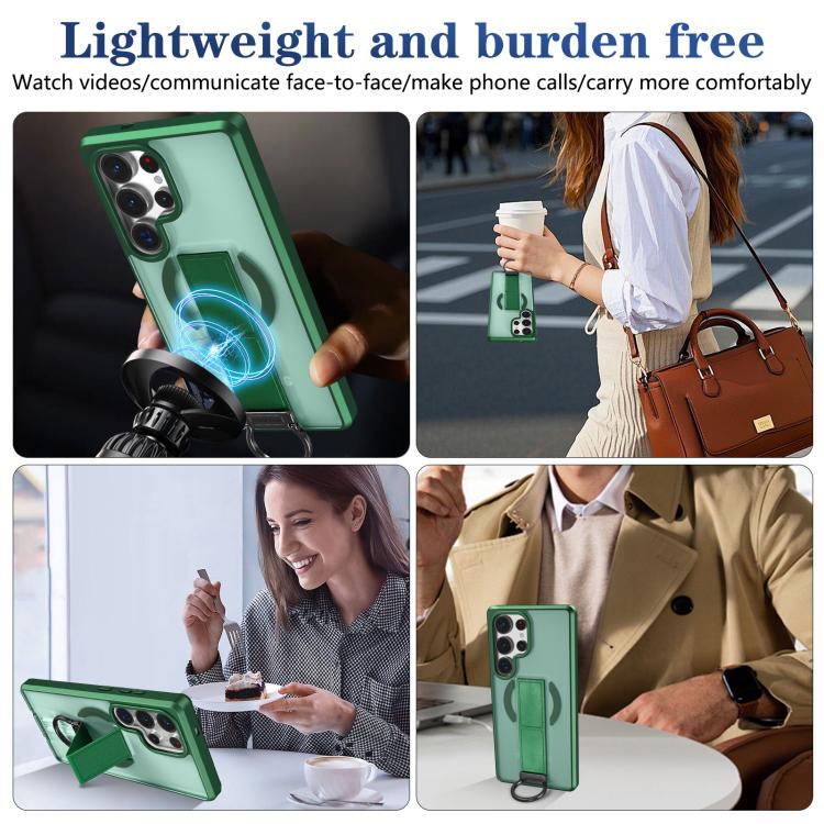 For Samsung Galaxy S25 Ultra 5G Skin-Friendly D-Ring Holder Magnetic Shockproof Phone Case