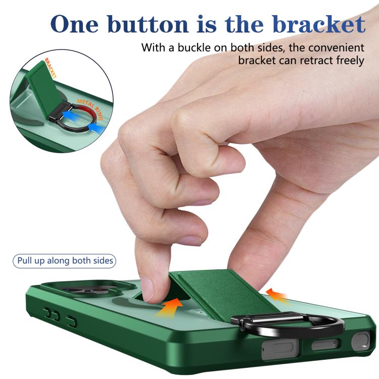 For Samsung Galaxy S25 Ultra 5G Skin-Friendly D-Ring Holder Magnetic Shockproof Phone Case