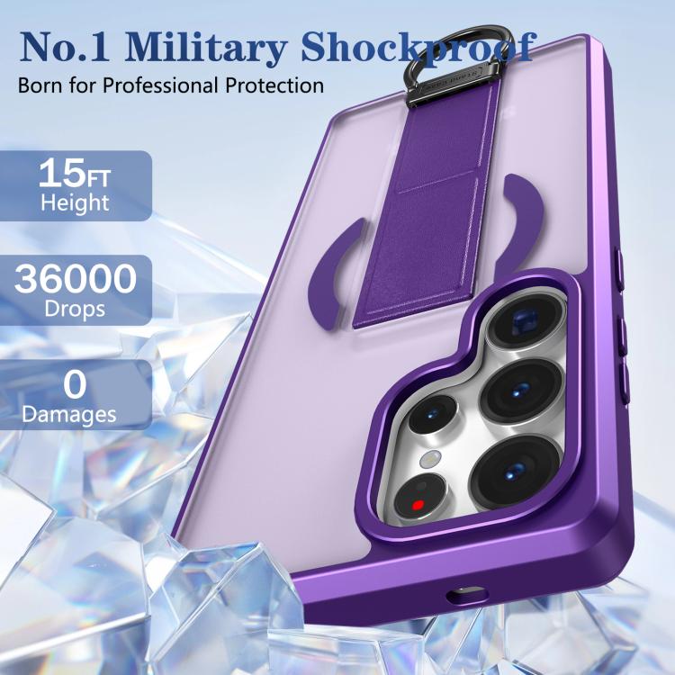 For Samsung Galaxy S25 Ultra 5G Skin-Friendly D-Ring Holder Magnetic Shockproof Phone Case