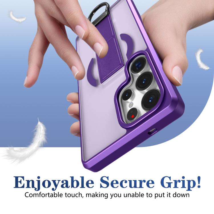 For Samsung Galaxy S25 Ultra 5G Skin-Friendly D-Ring Holder Magnetic Shockproof Phone Case