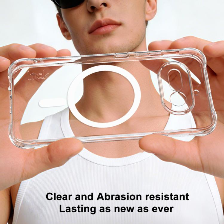 For Nothing Phone 4a imak Magnetic Shockproof Airbag TPU Phone Case - Transparent