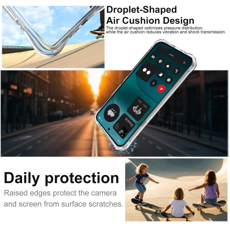For Nothing Phone 4a Pro imak Magnetic Shockproof Airbag TPU Phone Case - Transparent